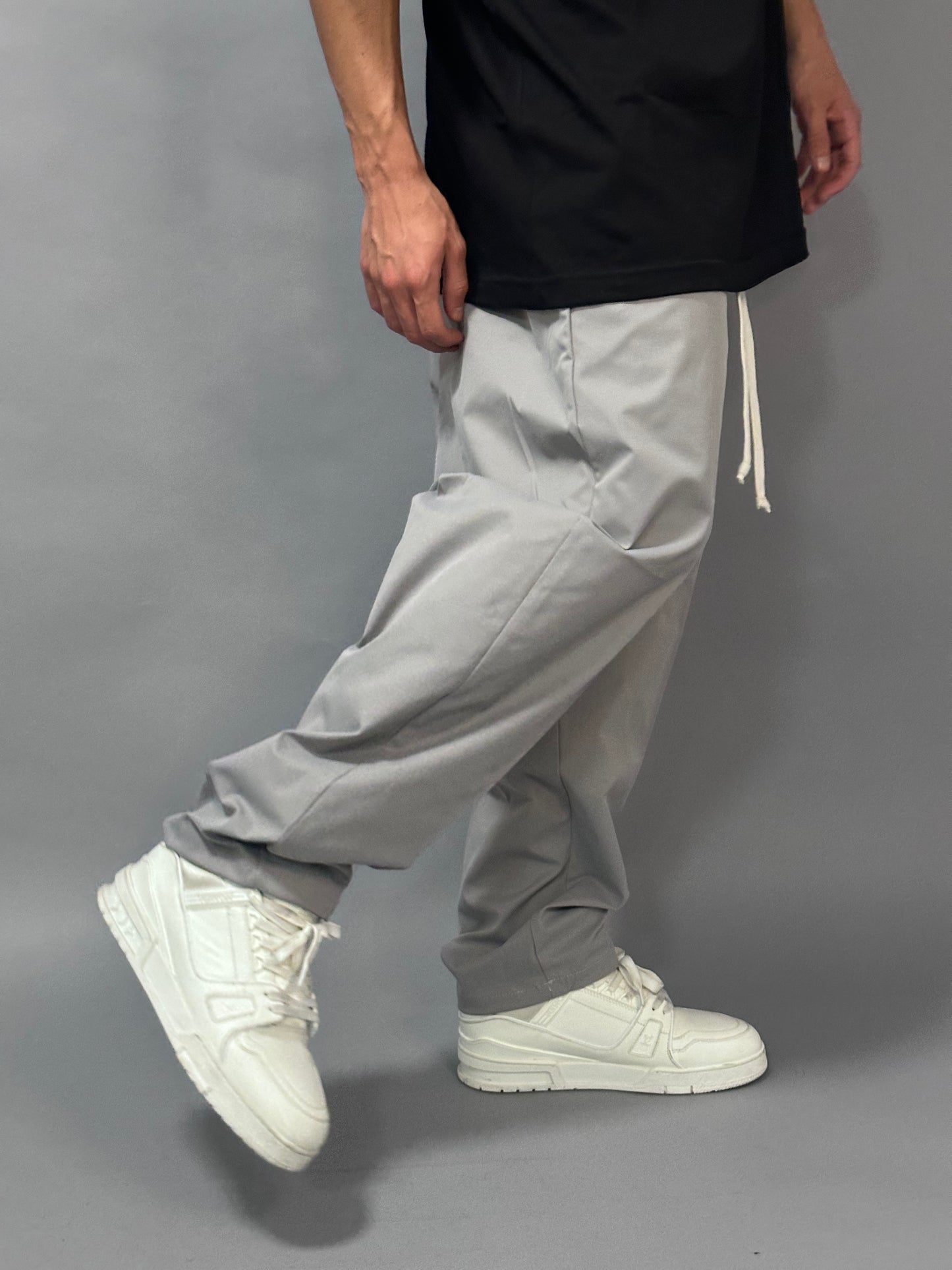 Pantalone Grigio Over