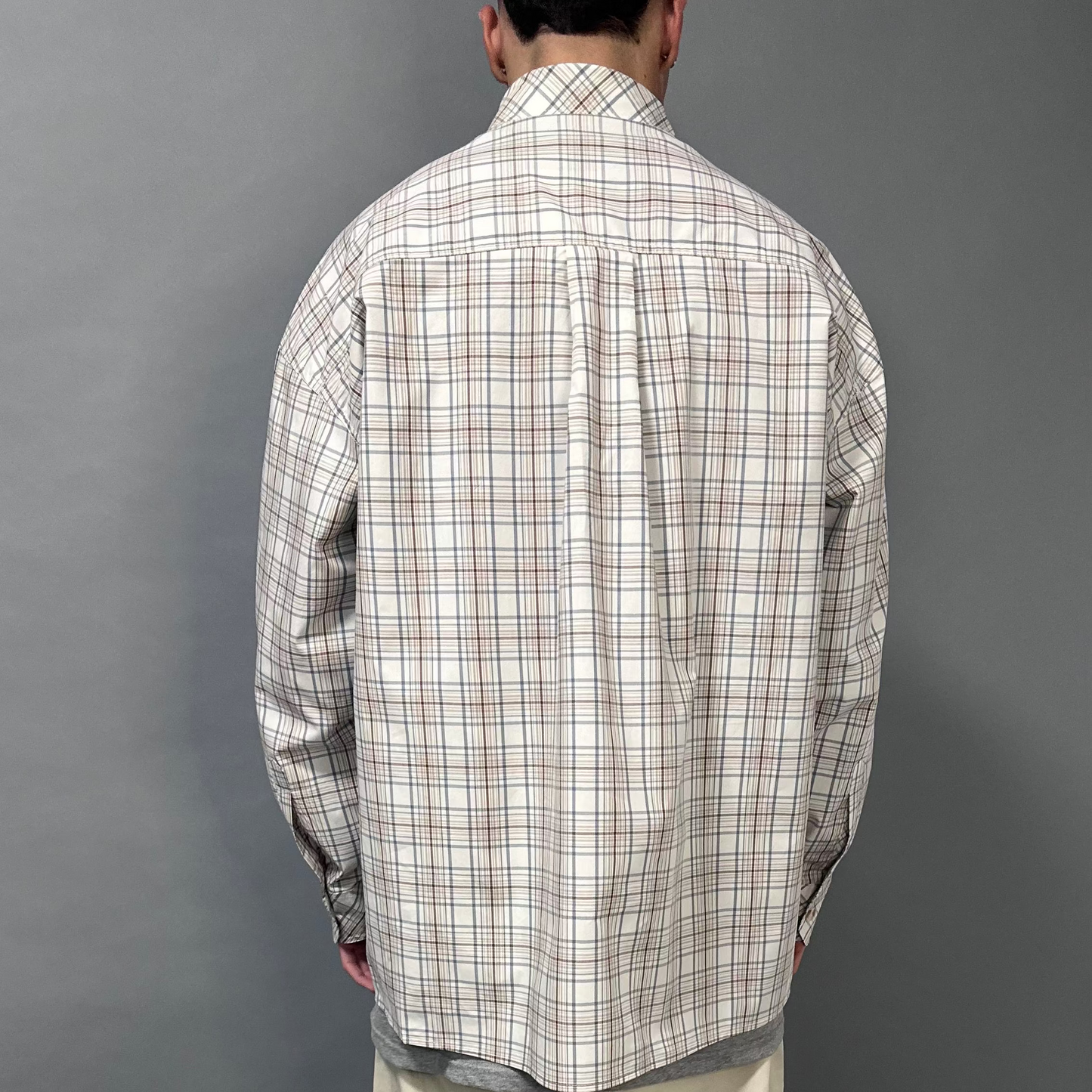 Camicia Over Bianca a Quadri