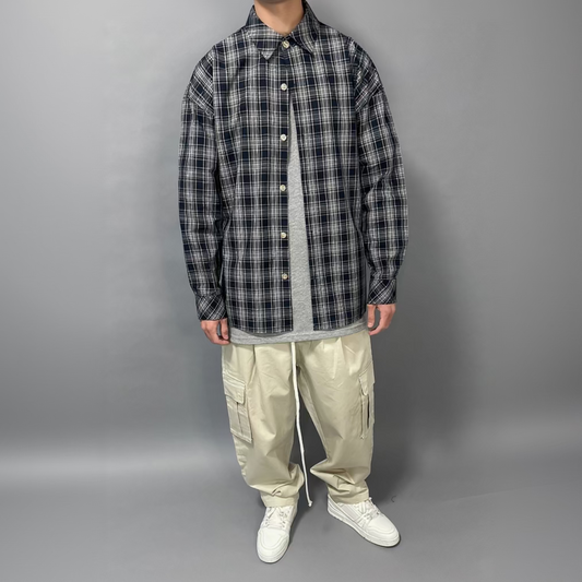 Camicia Over Blu e Bianca