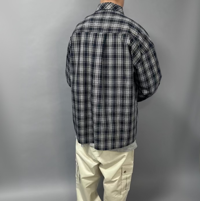 Camicia Over Blu e Bianca