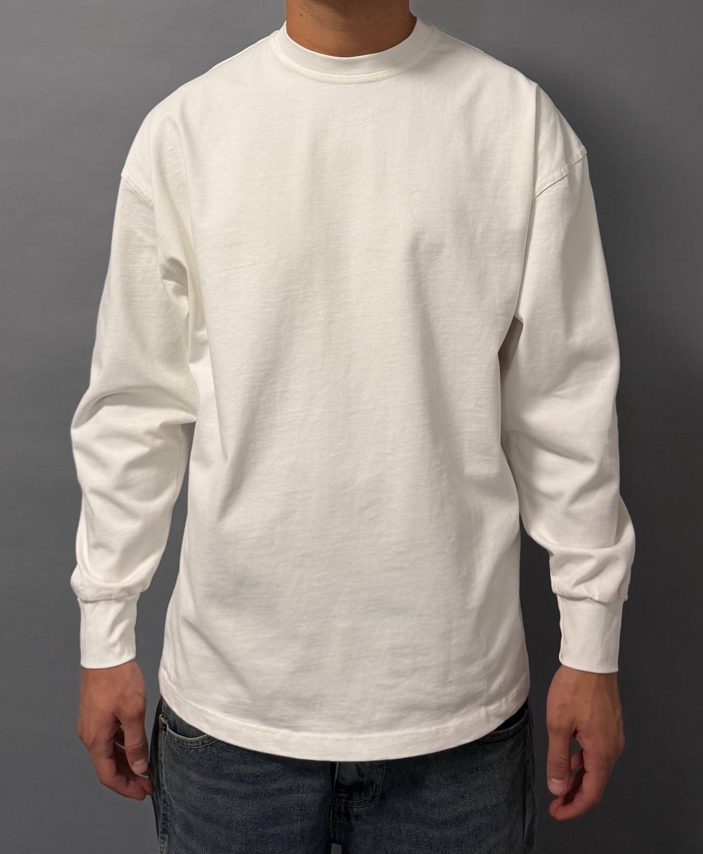 T-Shirt Regular Fit a Manica Lunga – Nero e Bianco