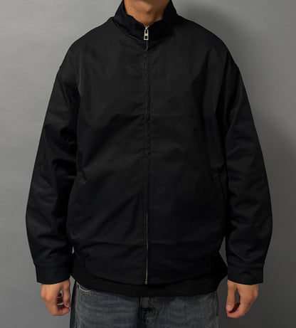 Giacca Oversize Nera con Zip