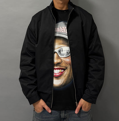 Giacca Oversize Nera con Zip