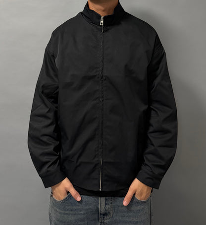 Giacca Oversize Nera con Zip