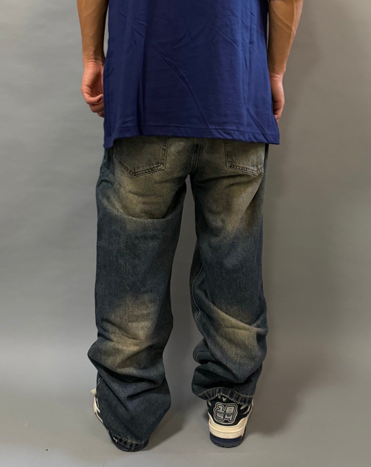Jeans Baggy Grigio Slavato
