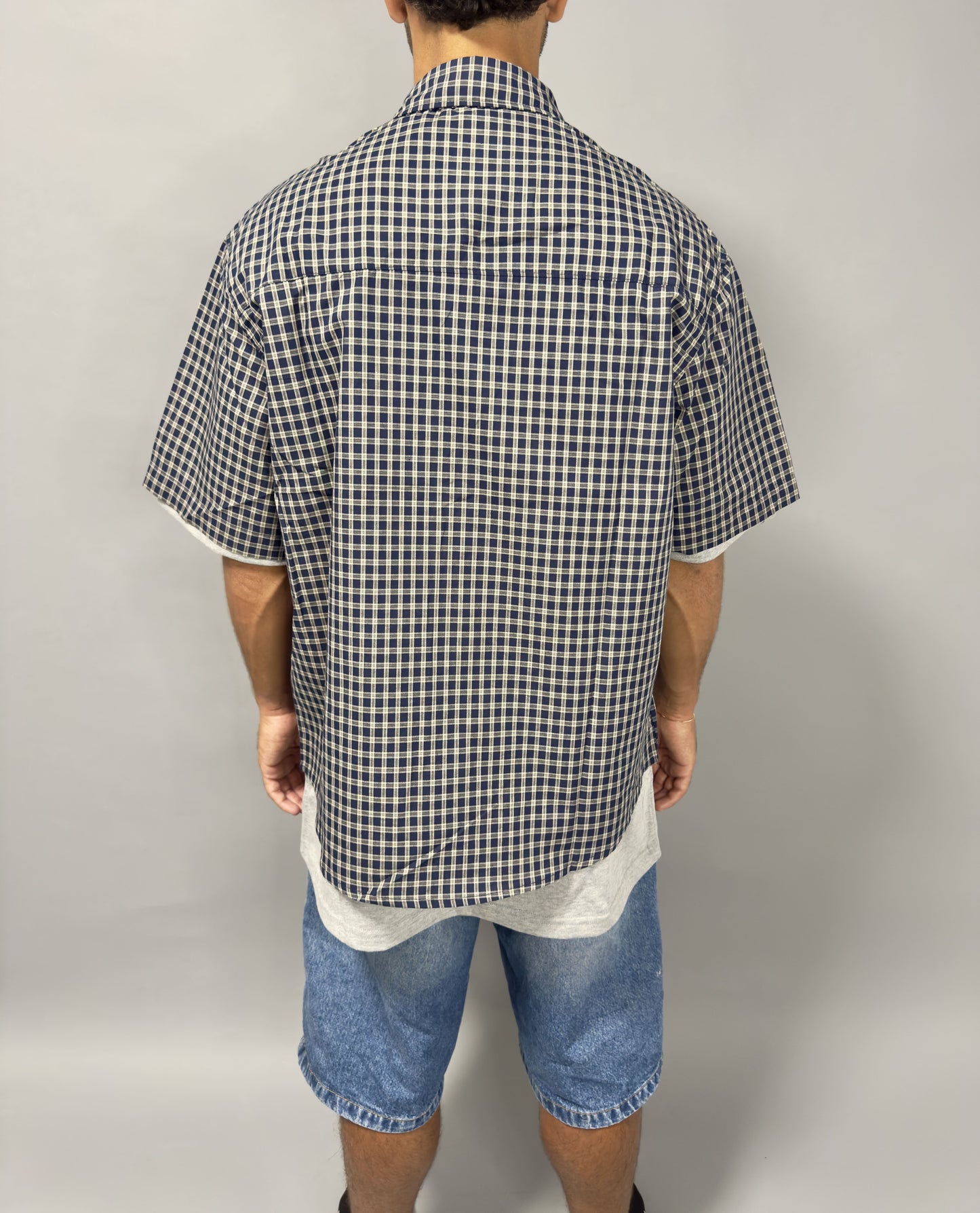 Camicia Over a Scacchi – Blu/Grigio – S-XL