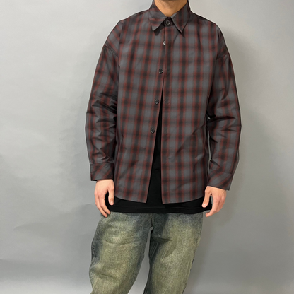 Camicia Nera Over Premium a Quadri Dark