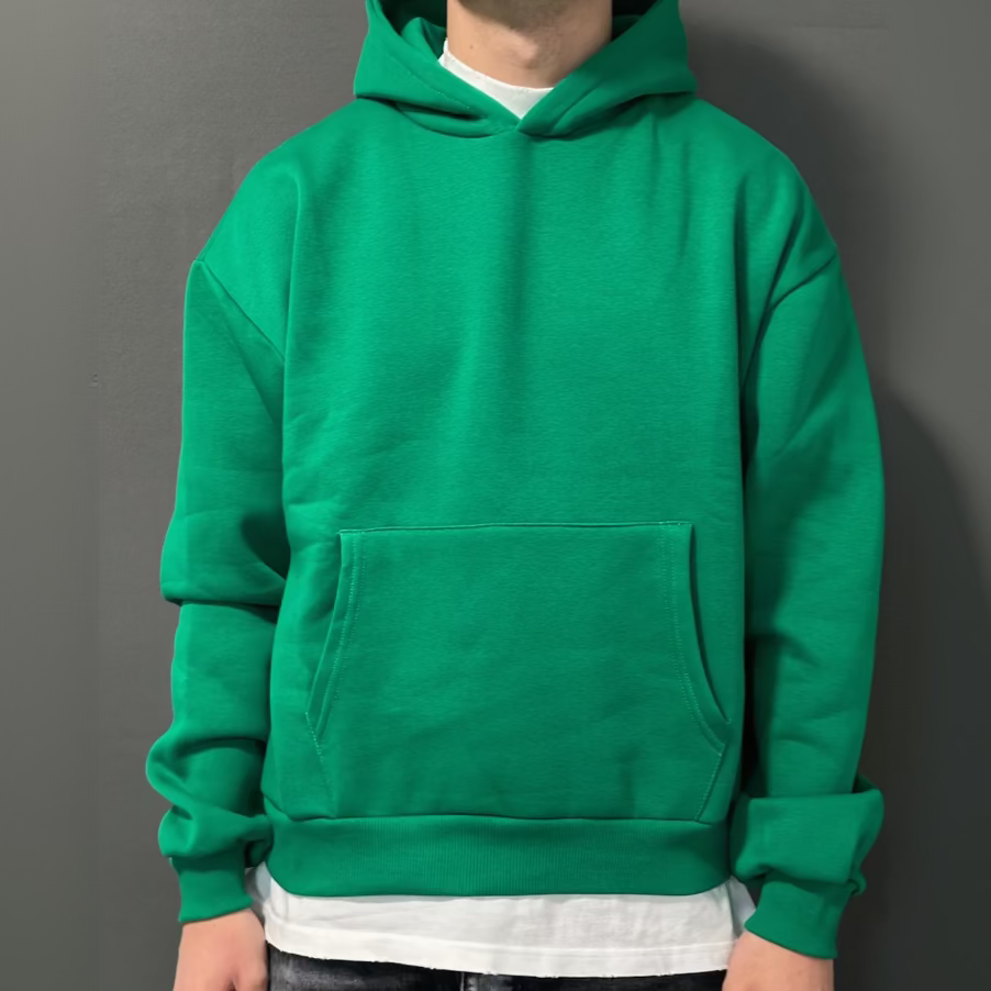 Felpa Verde Boxy Fit