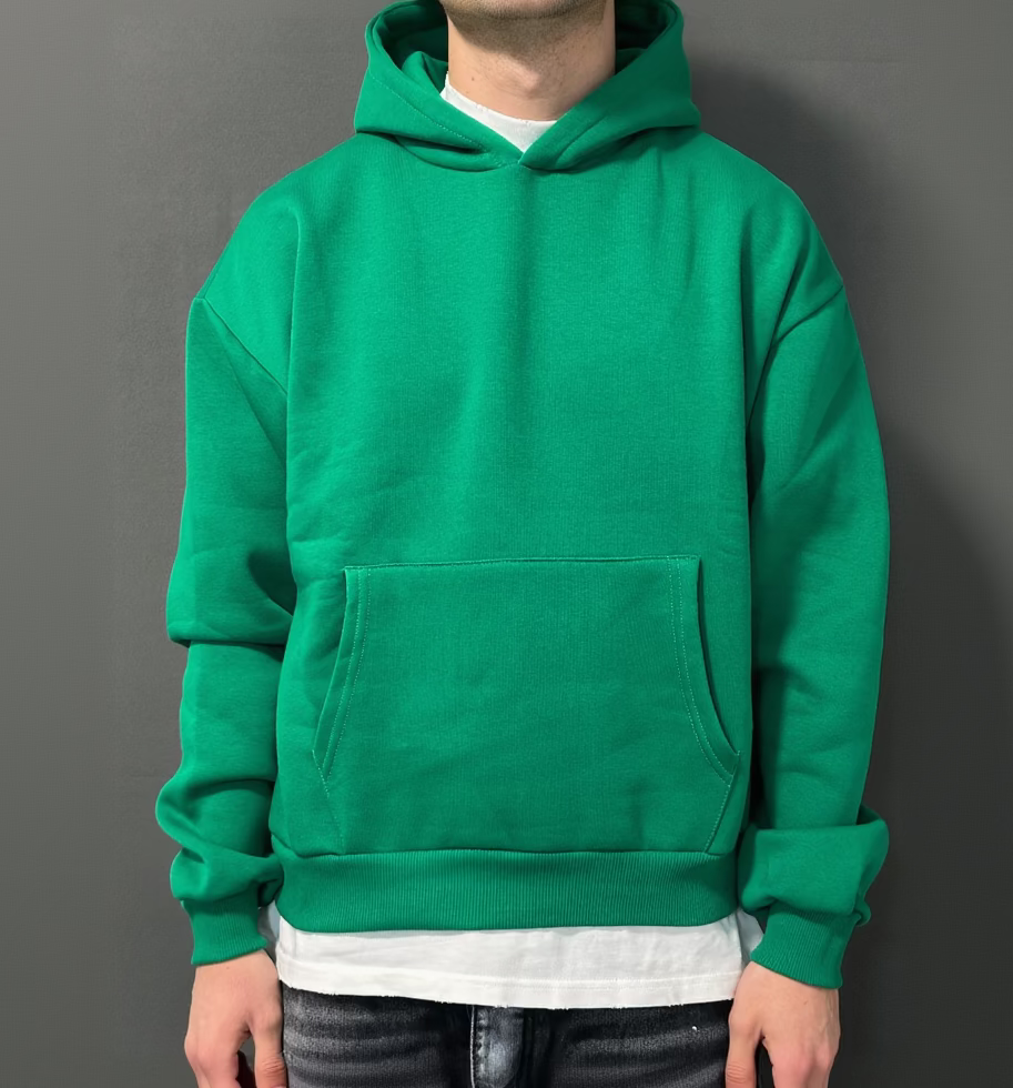 Felpa Verde Boxy Fit