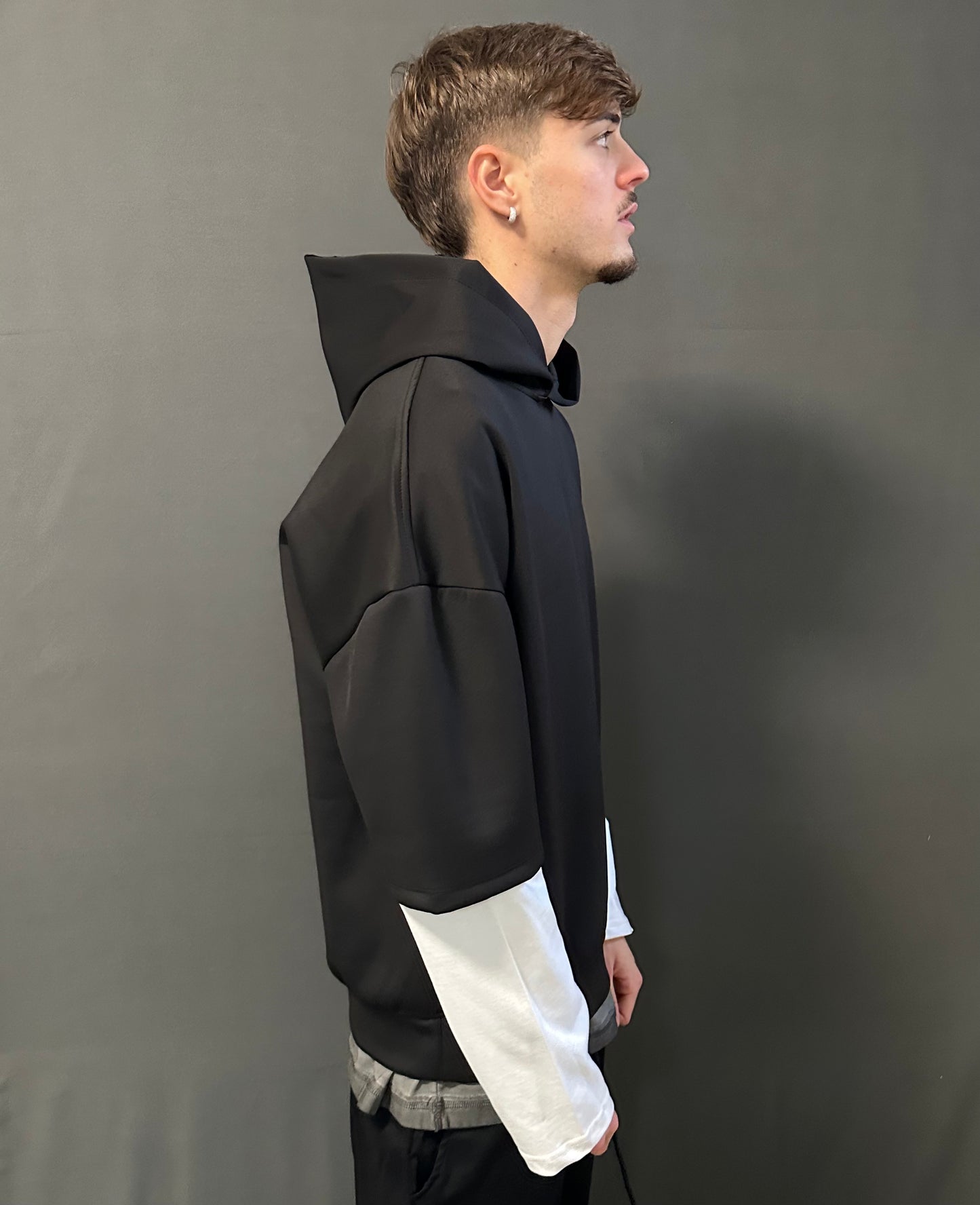 Felpa con Doppia Manica