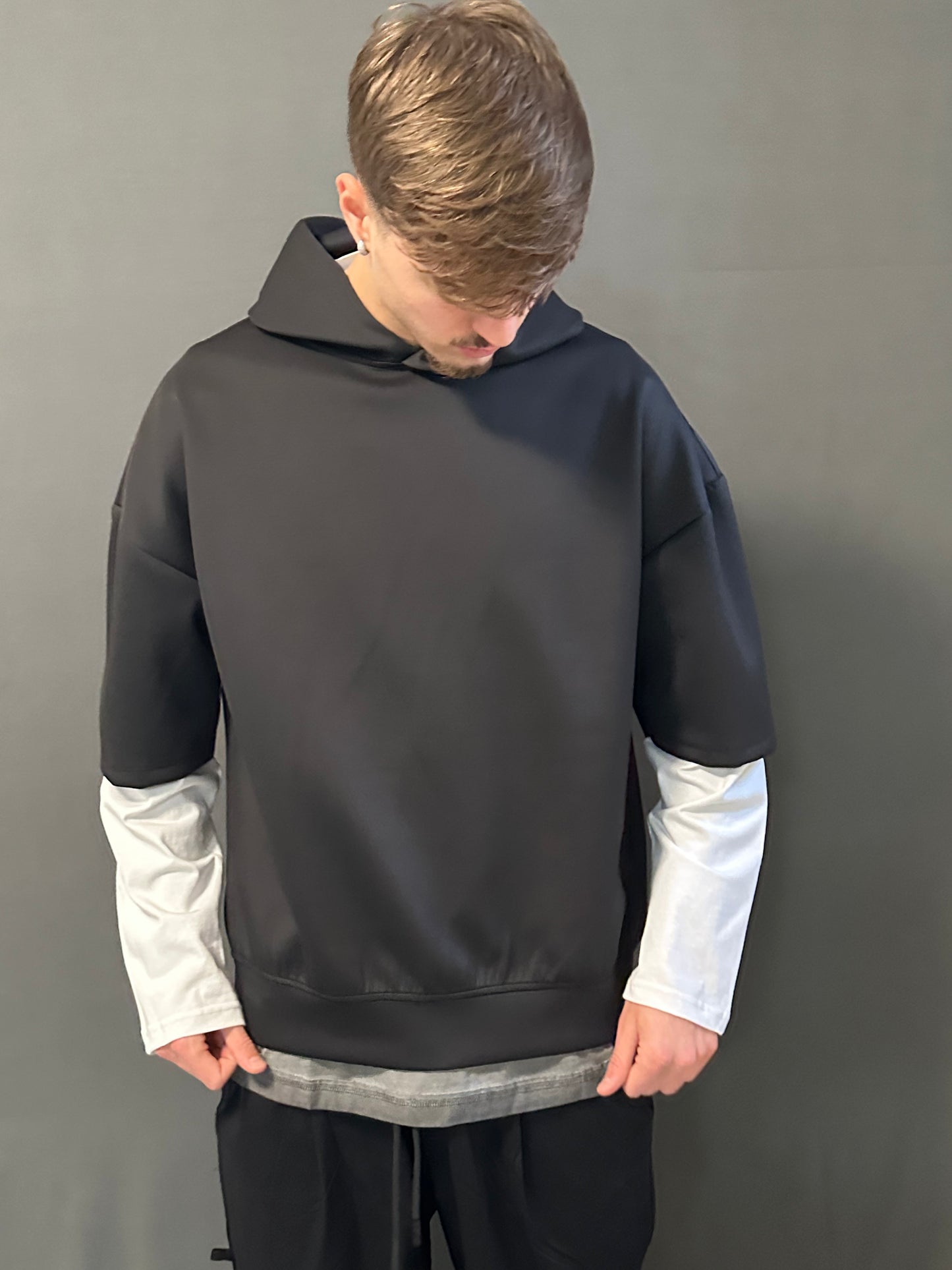 Felpa con Doppia Manica