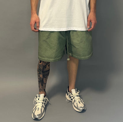 Bermuda Uomo Verde Slavato – Fit Over – Taglie S-XL