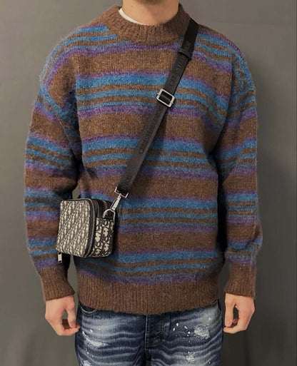 Maglione MV a Righe Colorate – Taglio Regular