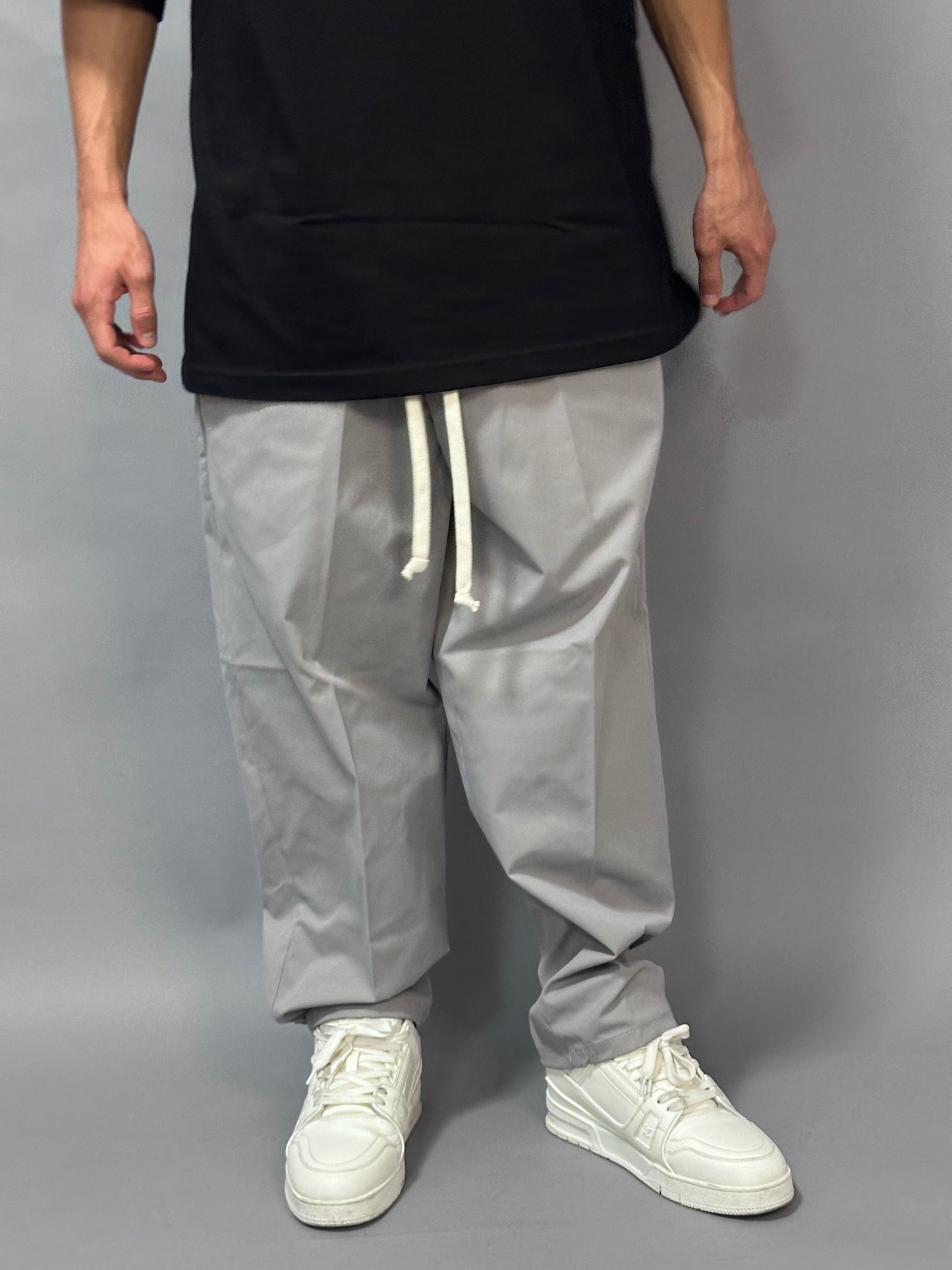 Pantalone Grigio Over