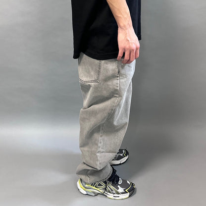 Jeans Balloon Fit Grigio – Washed Denim streetwear - FCS Store