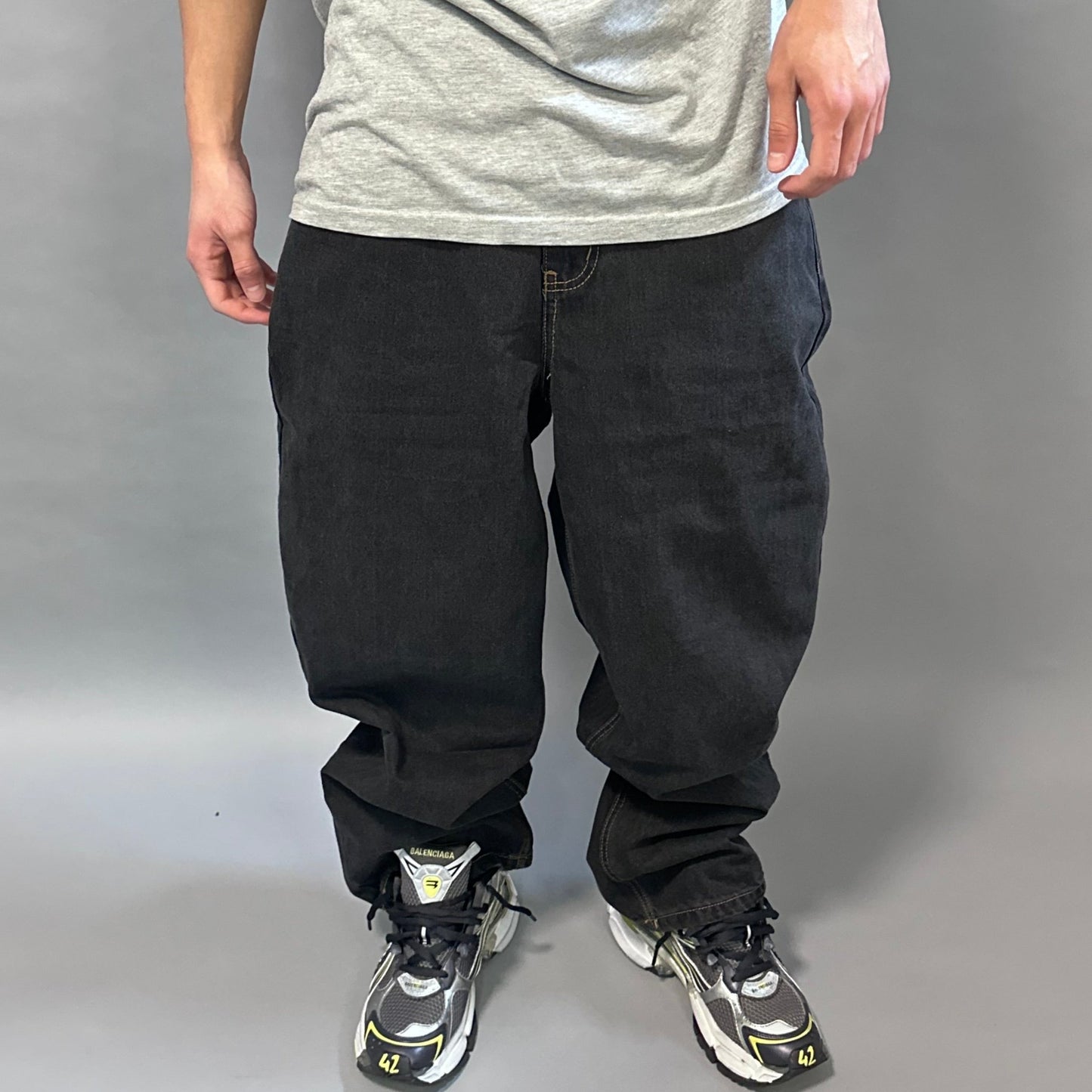 Jeans Balloon Fit Neri – Denim Oversize streetwear - FCS Store