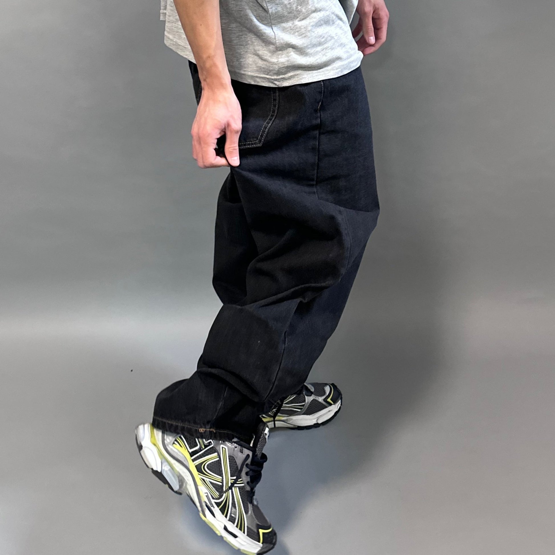 Jeans Balloon Fit Neri – Denim Oversize streetwear - FCS Store