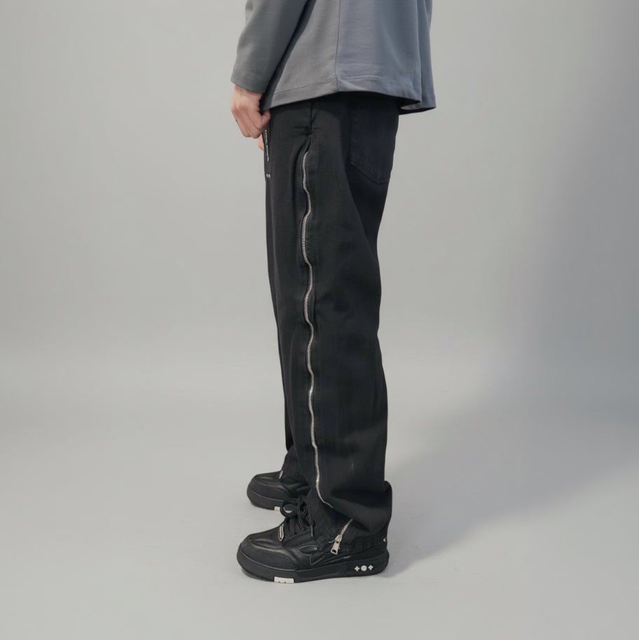 Jeans Nero Zippato – Regular Fit streetwear - FCS Store