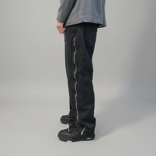 Jeans Nero Zippato – Regular Fit streetwear - FCS Store