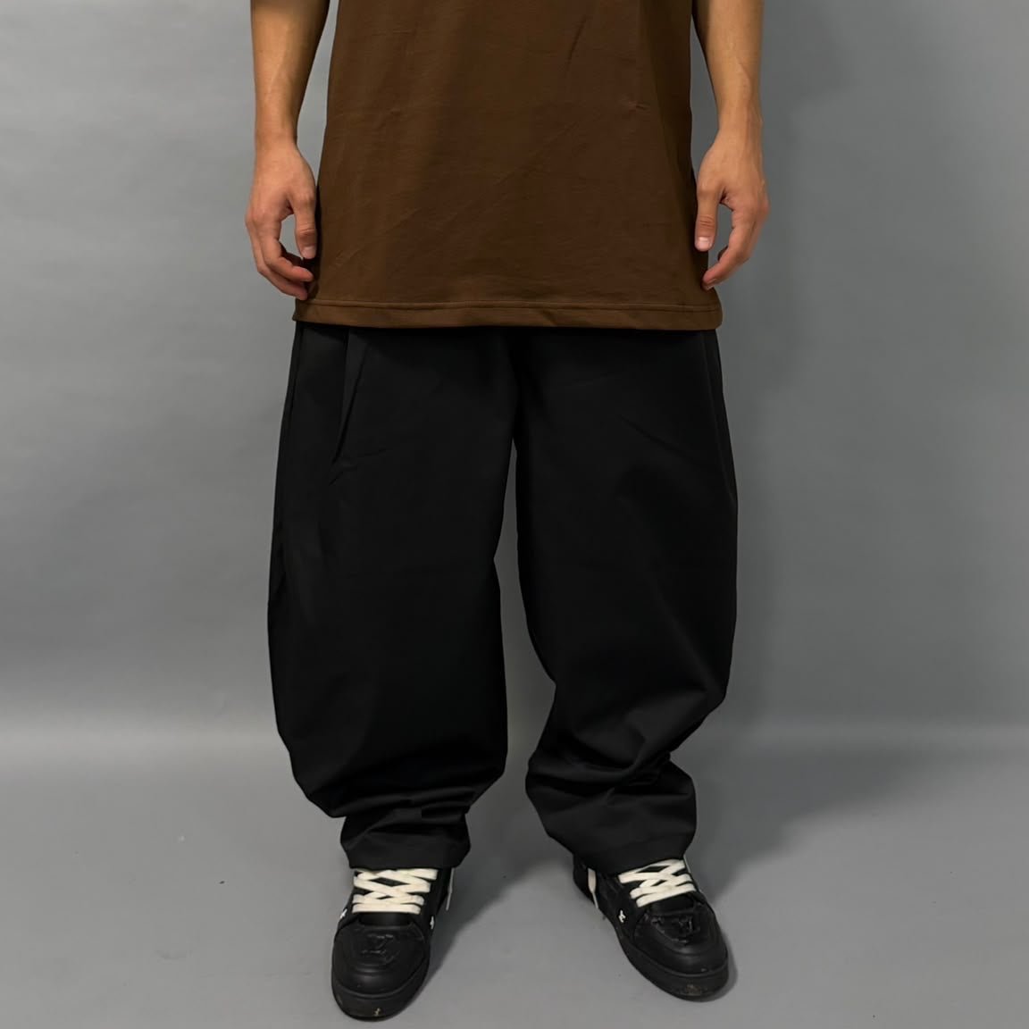 Pantalone Baggy Essential Nero Pantaloni streetwear - FCS Store